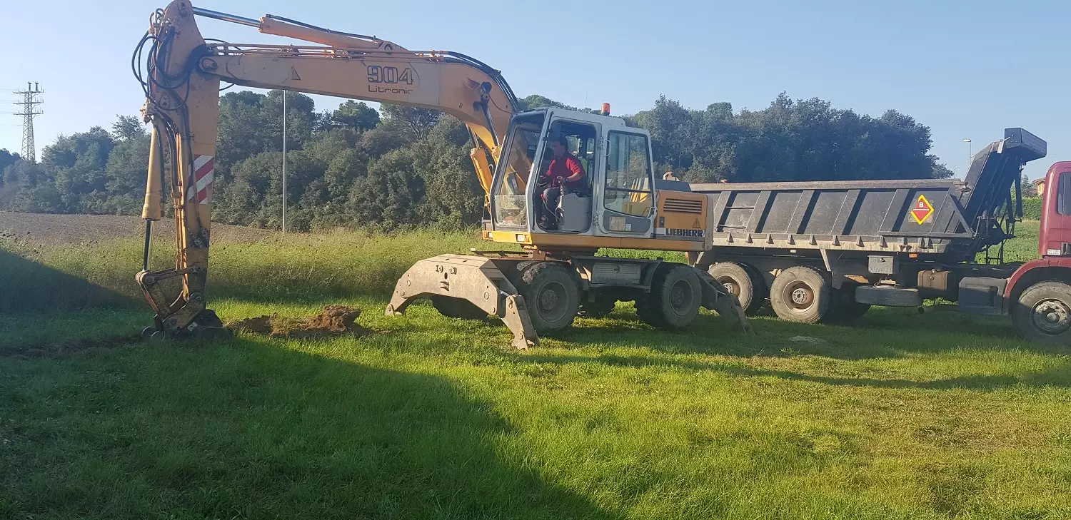 Retirada tierras excavación